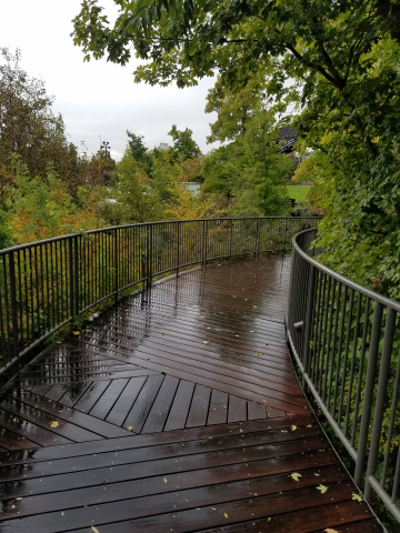 wet bridge walkway