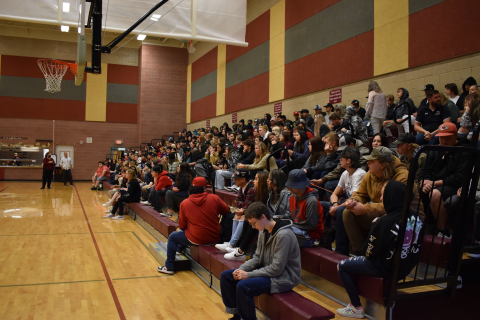 Students gather for the assembly