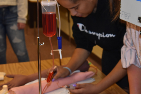 MTECH Phlebotomy Programs allows some hands on learning at the Career Fair