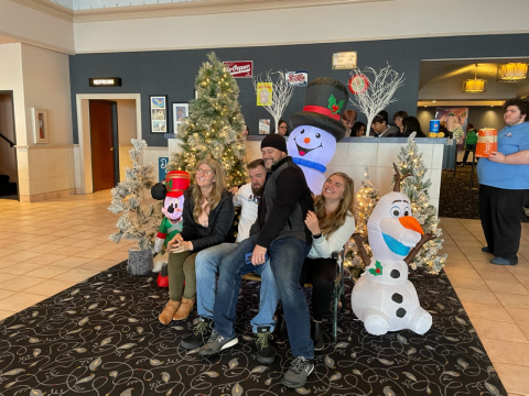 Chelsie, Ben, Cope, and Emily are ready for the break!