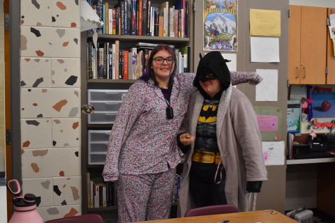 Jessica and Sam for best PJs ever!
