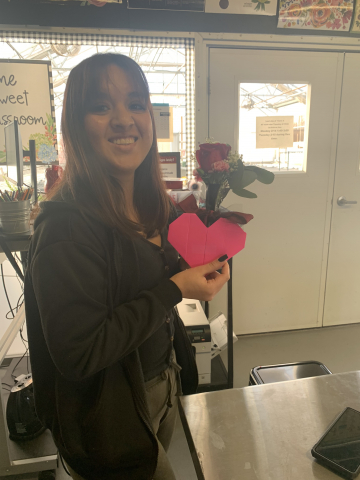 Floral club delivered rose bouquets around school