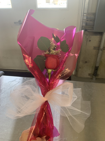 Floral club delivered rose bouquets around school