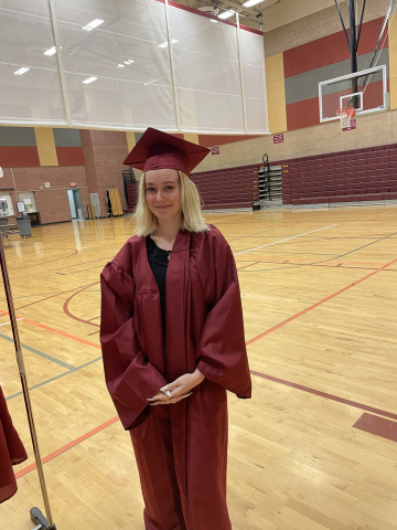 Hailey Shaw graduating as a Junior. 